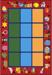 Joy Carpets Kid Essentials Alphabet Phonics Red